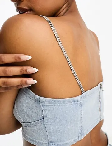 Top Bershka, albastru Albastru