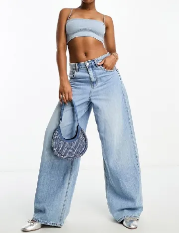 Top Bershka, albastru Albastru