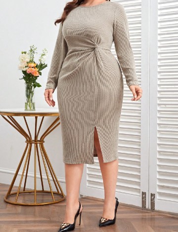 Rochie medie SHEIN CURVE, crem