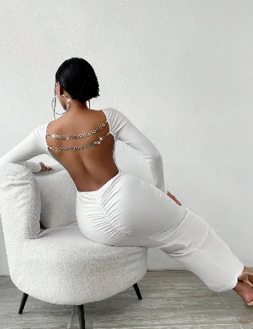 Rochie lunga SHEIN, alb Alb