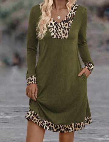 Rochie scurta SHEIN, verde