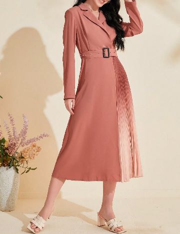 Rochie medie SHEIN, caramiziu