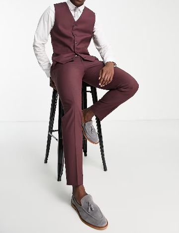 Pantaloni ASOS, visiniu