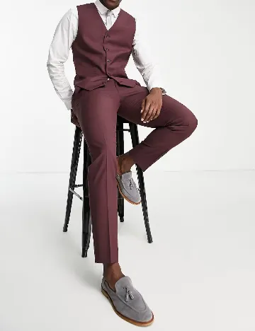 Pantaloni ASOS, visiniu Rosu