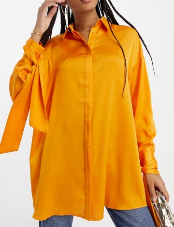 Camasa Oversize ASOS, portocaliu
