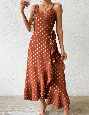 Rochie lunga SHEIN, caramiziu