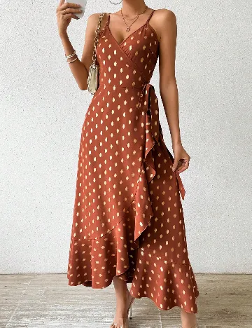 Rochie lunga SHEIN, caramiziu Maro