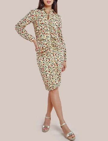 Rochie medie City Goddess, crem
