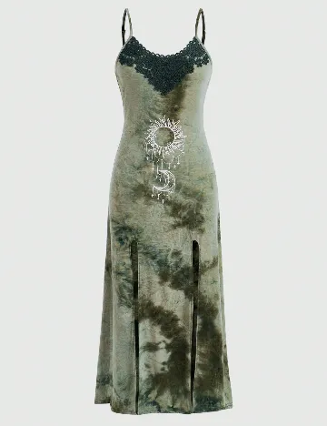 Rochie lunga Romwe, verde Verde