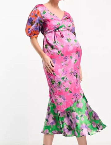 Rochie medie Hope & Ivy Maternity, mix culori