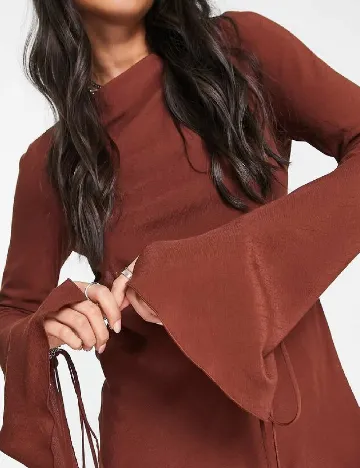 Rochie scurta Weekday, maro Maro