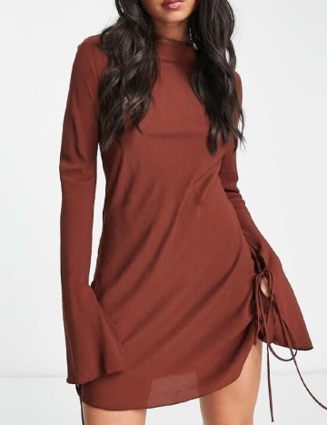 Rochie scurta Weekday, maro
