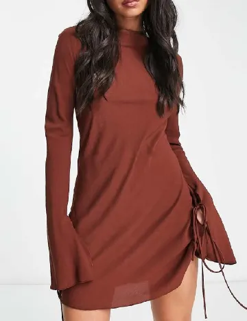 Rochie scurta Weekday, maro Maro