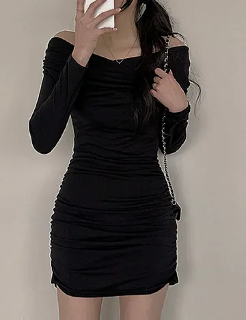 Rochie scurta Dazy, negru Negru