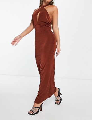 Rochie lunga IN THE STYLE, maro