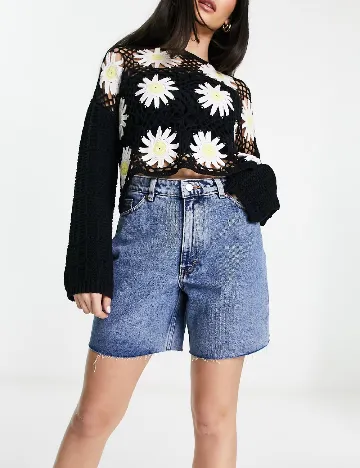 Pantaloni scurti Monki, albastru Albastru