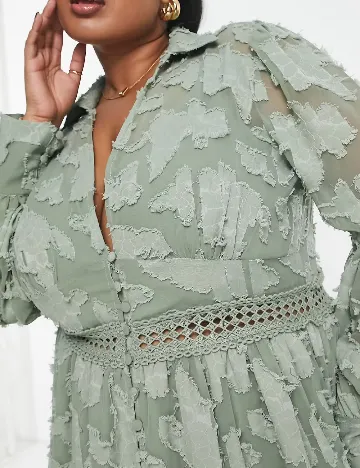 Rochie lunga ASOS Curve, verde Verde