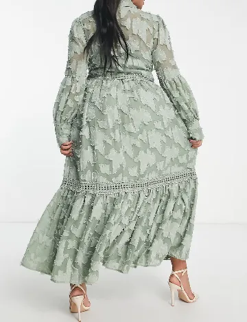 Rochie lunga ASOS Curve, verde Verde