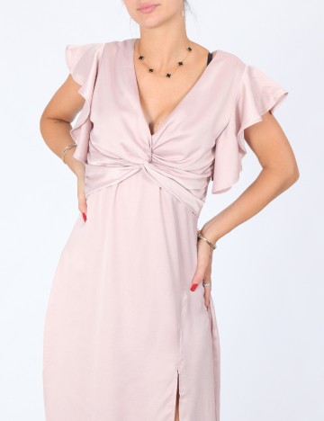 Rochie lunga TFNC London, roz pudra inchis