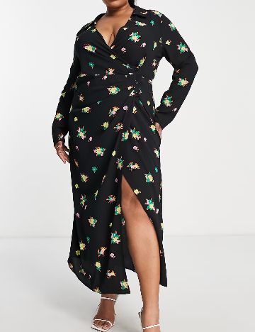 Rochie lunga ASOS Curve, negru