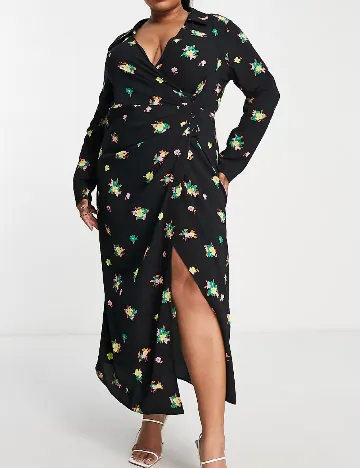 Rochie lunga ASOS Curve, negru Negru