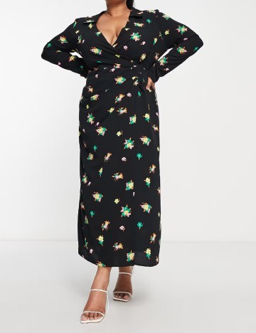 Rochie lunga ASOS Curve, negru