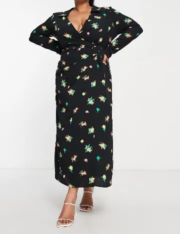 Rochie lunga ASOS Curve, negru Negru