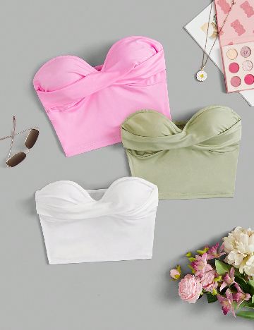 Set topuri 3 bucati SHEIN, mix culori