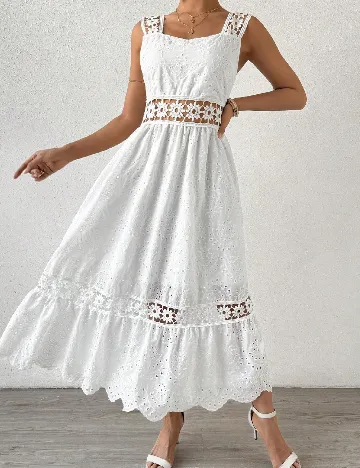 Rochie lunga SHEIN, alb Alb