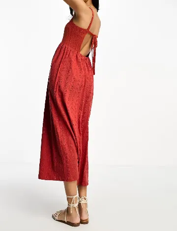 Rochie medie ASOS, caramiziu Rosu