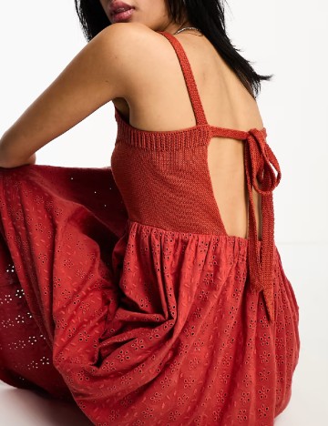Rochie medie ASOS, caramiziu