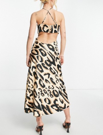 Rochie medie Miss Selfridge, animal print