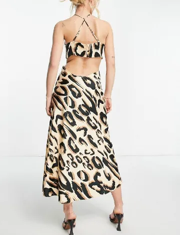 Rochie medie Miss Selfridge, animal print Animal print