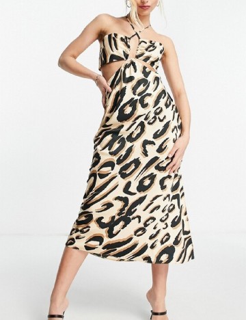 Rochie medie Miss Selfridge, animal print