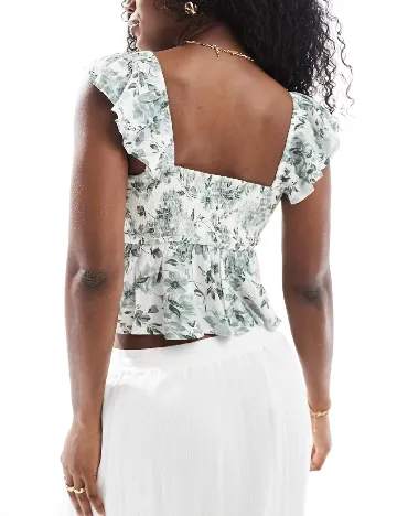 Top Hollister, alb Alb