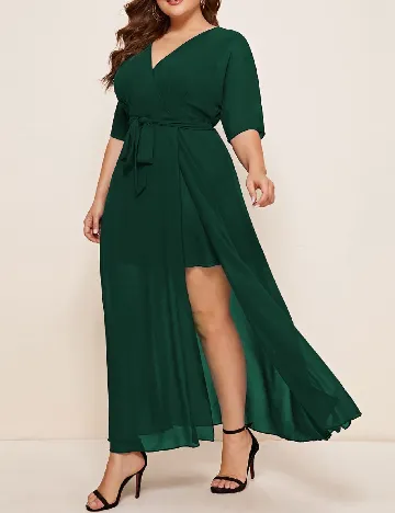 Rochie lunga SHEIN CURVE, verde Verde