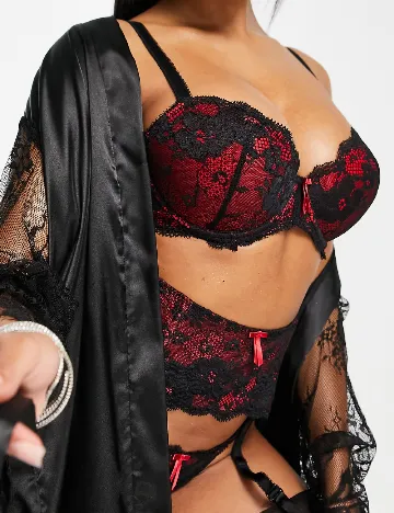 Sutien Pour Moi, negru/rosu Rosu
