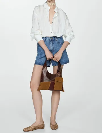 Pantaloni scurti Mango, albastru Albastru
