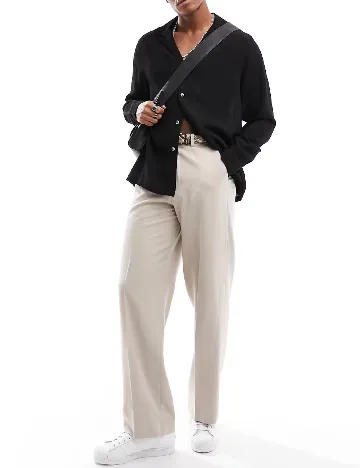 Camasa ASOS, negru Negru