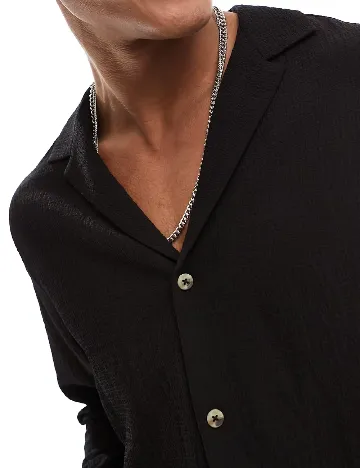 Camasa ASOS, negru Negru