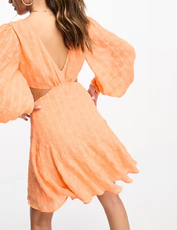 Rochie scurta ASOS, portocaliu