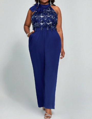 Salopeta SHEIN CURVE, bleumarin