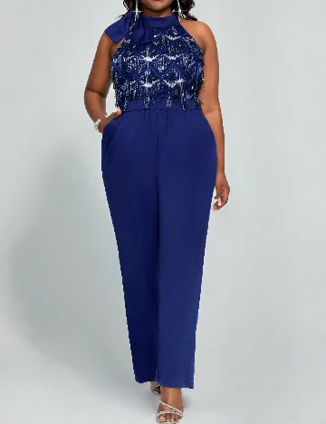 Salopeta SHEIN CURVE, bleumarin Albastru