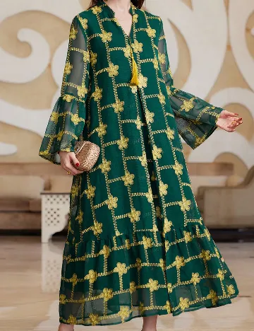 Rochie lunga SHEIN, verde Verde