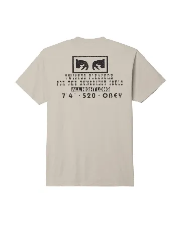 Tricou Obey, gri Gri