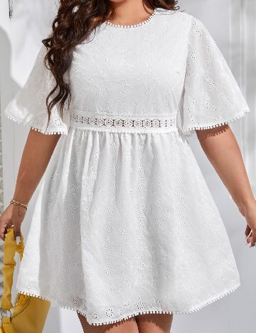 Rochie scurta SHEIN CURVE, alb