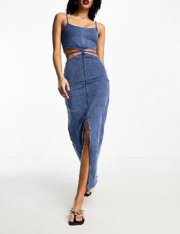 Rochie medie ASOS, albastru