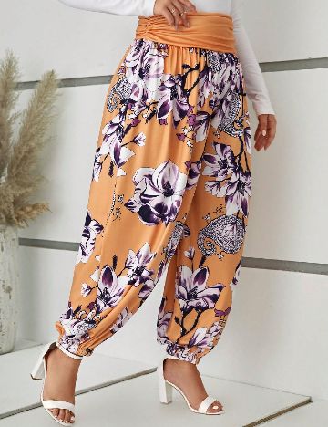 Pantaloni Emery Rose Curve, portocaliu