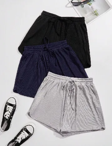Set Pantaloni scurti 3 perechi SHEIN, mix culori Mix culori