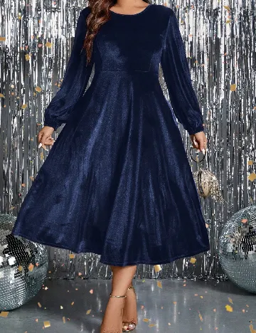 Rochie medie SHEIN CURVE, albastru Albastru